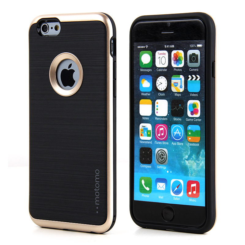 新款motomo拉絲 iphone6手機殼 蘋果6S PLUS金屬商務風保護套工廠,批發,進口,代購