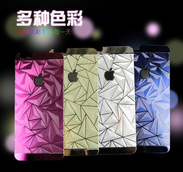 鉆石紋iphone6 plus手機菱形鋼化玻璃膜4.7/5.5蘋果4s/5s菱形貼膜工廠,批發,進口,代購