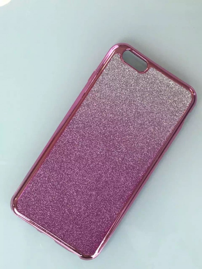 蘋果iphone6splus電鍍TPU+漸變閃粉超薄TPU 手機殼 閃粉軟殼工廠,批發,進口,代購