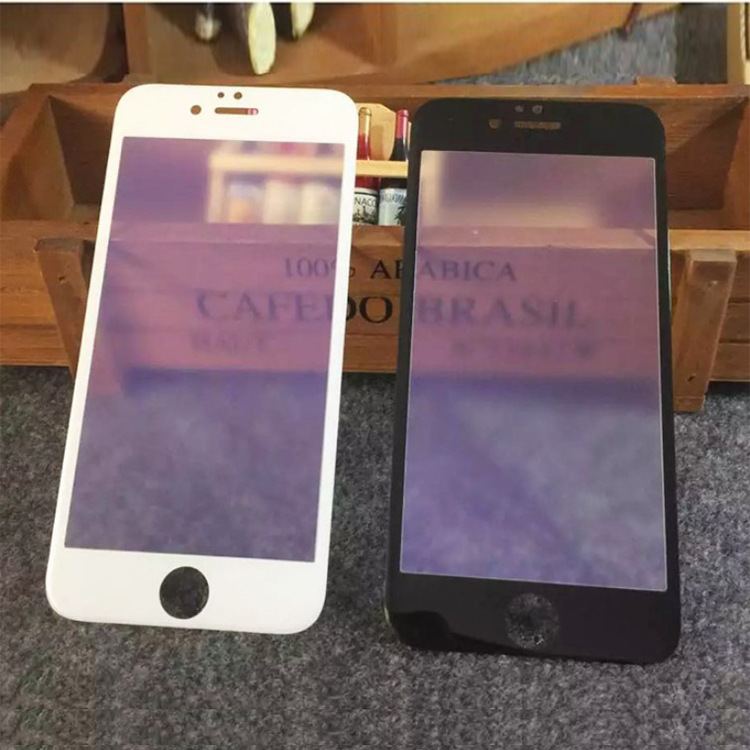 現貨批發蘋果6鋼化膜 iphone6s碳纖維保護膜6plus高清紫光膜工廠,批發,進口,代購