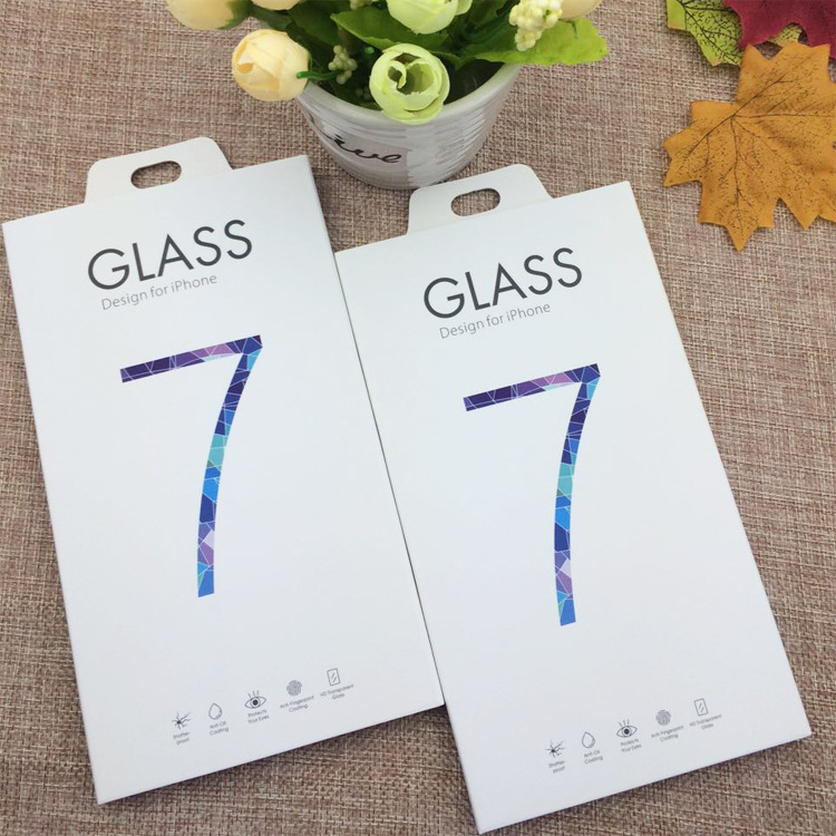 蘋果7鋼化膜海綿邊框紙盒包裝 iphone6s plus保護膜包裝盒工廠,批發,進口,代購