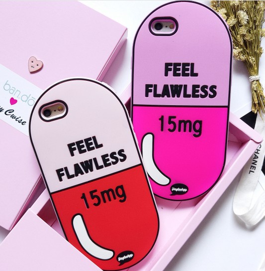 網紅款個性膠囊藥丸粉色iphone6plus手機殼矽膠蘋果6s全包邊軟殼批發・進口・工廠・代買・代購