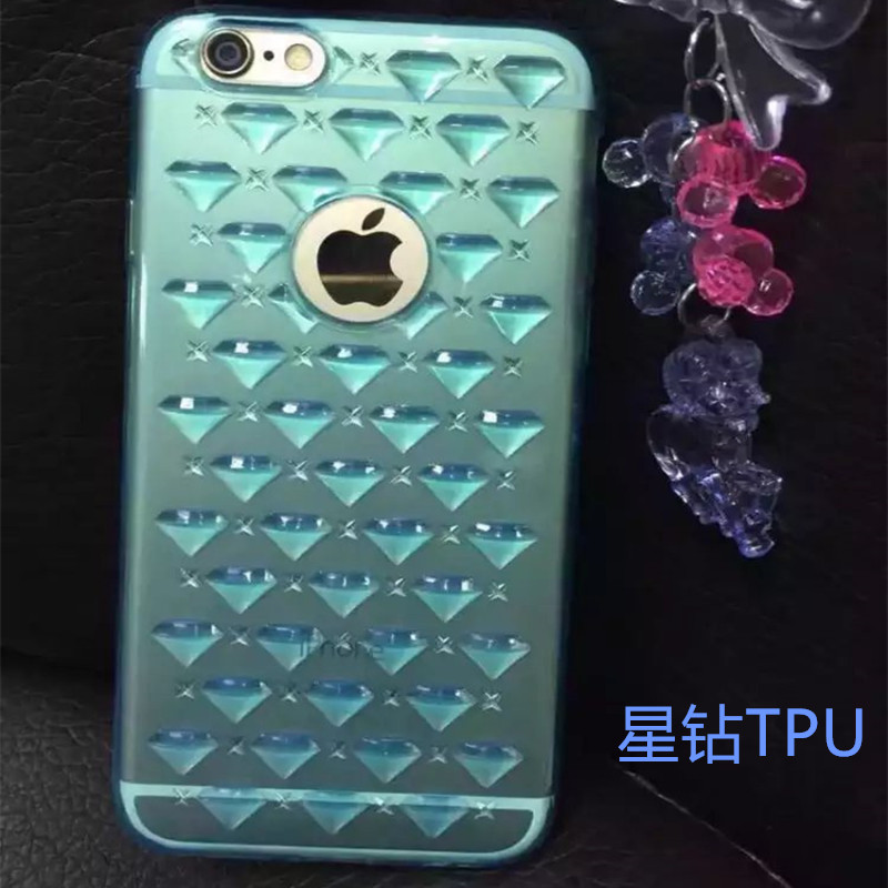 工廠批發 新款蘋果iPhone6防摔星星保護套 軟殼TPU星鉆手機殼工廠,批發,進口,代購