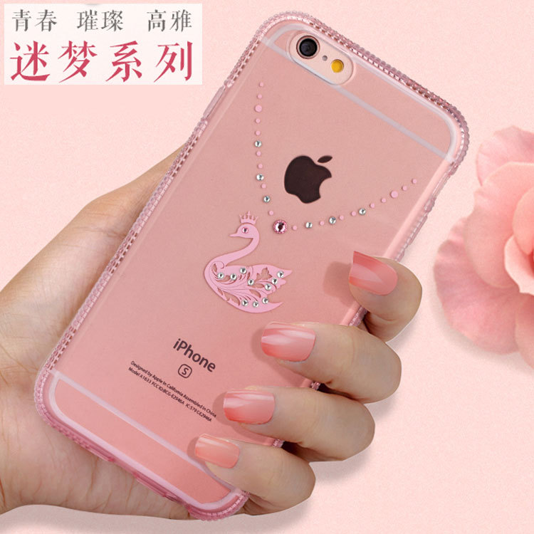 迷夢iPhone6S鑲鉆電鍍手機殼 蘋果6S彩鉆手機保護套 TPU軟殼批發批發・進口・工廠・代買・代購