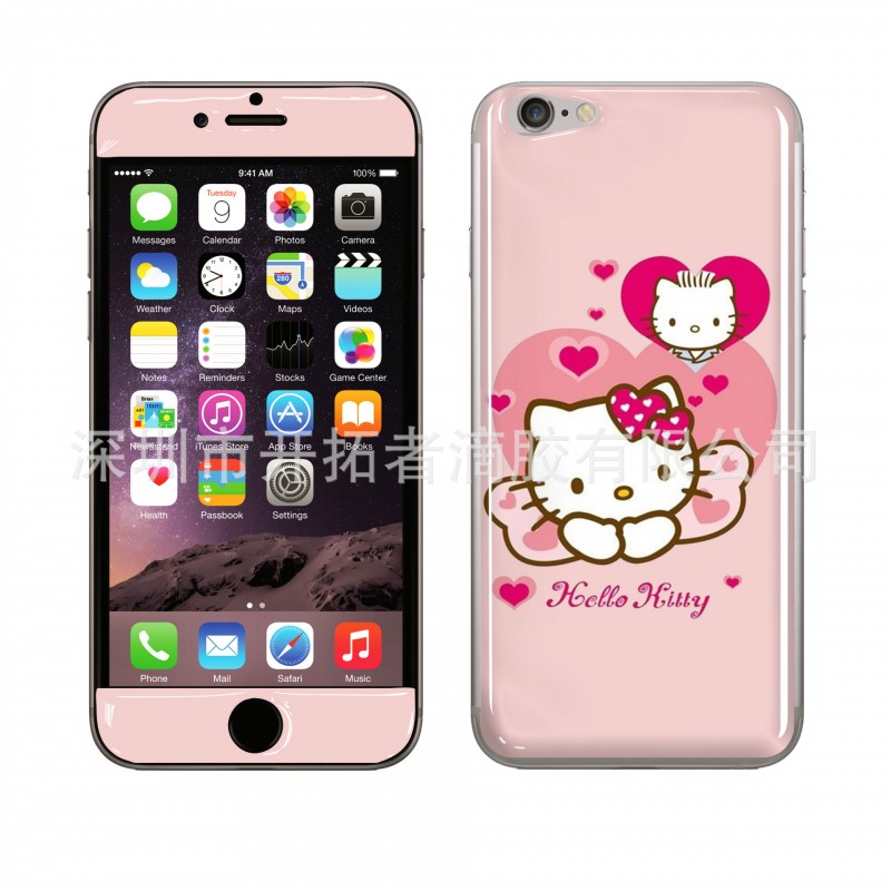 Hello kitty手機保護貼 Iphone6手機滴膠貼 果凍貼膜 防滑防震工廠,批發,進口,代購