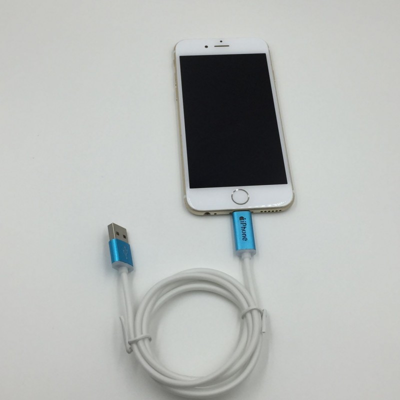 iPhone5 蘋果6S數據線 圓線發光手機數據線 USB快速充電線 廠傢批發・進口・工廠・代買・代購