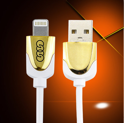 奧力科正品iphone6 5s數據線鍍金加長頭白色usb線充電器線傳輸線批發・進口・工廠・代買・代購