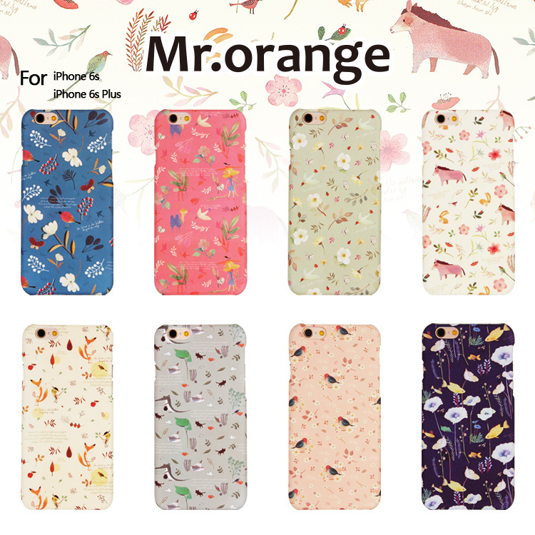 碎花手機殼蘋果7磨砂小清新iPhone6plus保護套甜美Mr.Orange正品工廠,批發,進口,代購