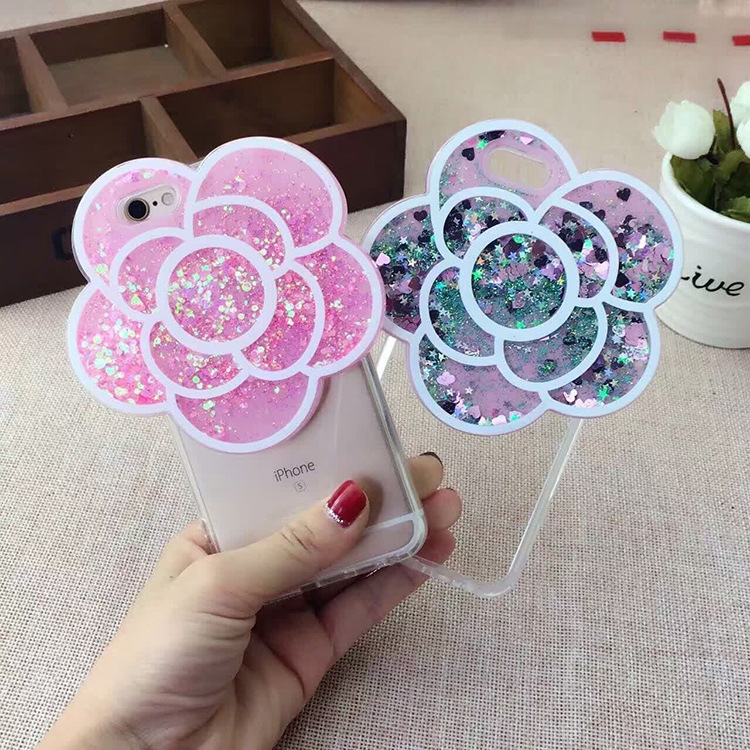 韓國山茶花流沙iPhone6S手機殼蘋果6plus矽膠軟殼保護套5se女款工廠,批發,進口,代購