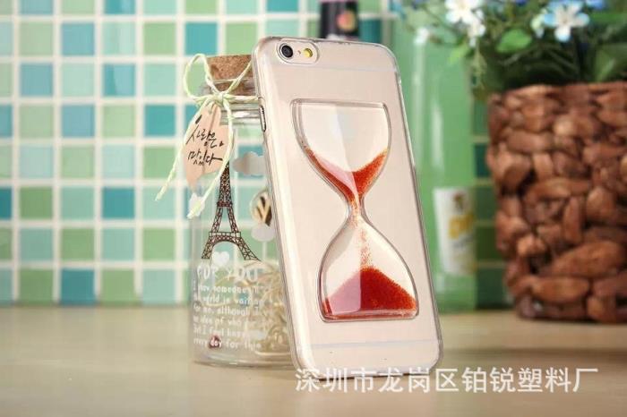現貨蘋果iPhone6 4.7 5.5計時液體流沙沙漏手機殼保護套廠傢批發批發・進口・工廠・代買・代購