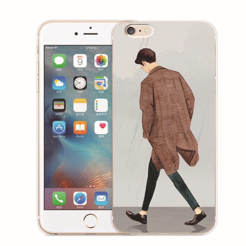 蘋果6彩繪浮雕手機殼手繪情侶iPhone6/7/plus tpu軟殼 防摔保護套批發・進口・工廠・代買・代購
