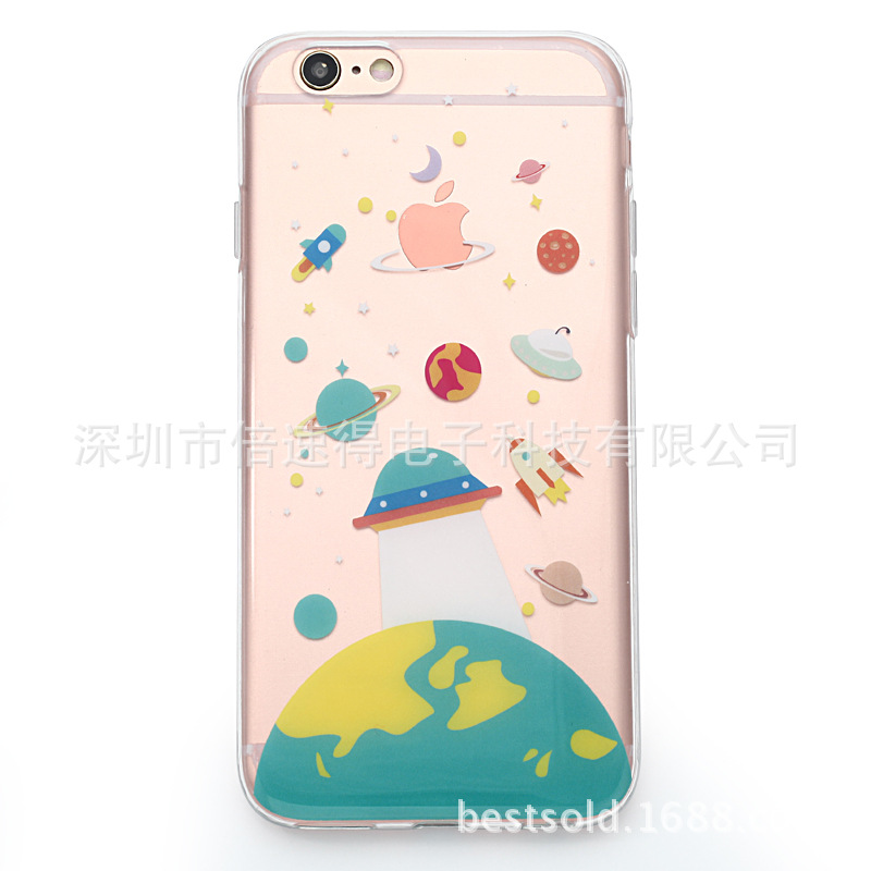 現貨星空宇宙0.8MM 超薄保護矽膠軟殼IMDTPU蘋果iphone6 6s plus批發・進口・工廠・代買・代購