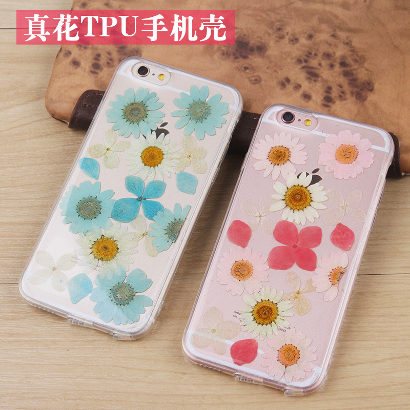 iphone6plus手機殼 新款真花tpu手機殼創意乾花植物鮮花手機軟套批發・進口・工廠・代買・代購