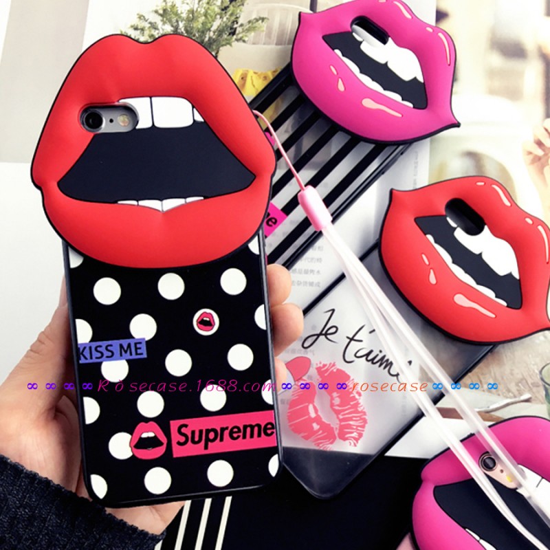 韓國創意大嘴巴iphone6s手機殼 6plus全包軟殼紅唇嘴唇手機保護套工廠,批發,進口,代購