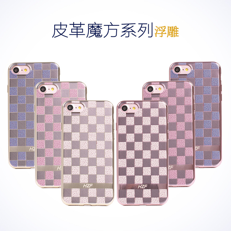 iPhone7手機殼新款浮雕電鍍TPU彩繪系列手機套蘋果6手機殼定製工廠,批發,進口,代購