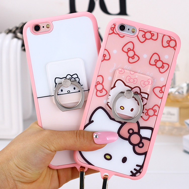 可愛卡通狗狗iphone6s手機殼蘋果6plus掛繩全包5.5軟矽膠保護套女批發・進口・工廠・代買・代購