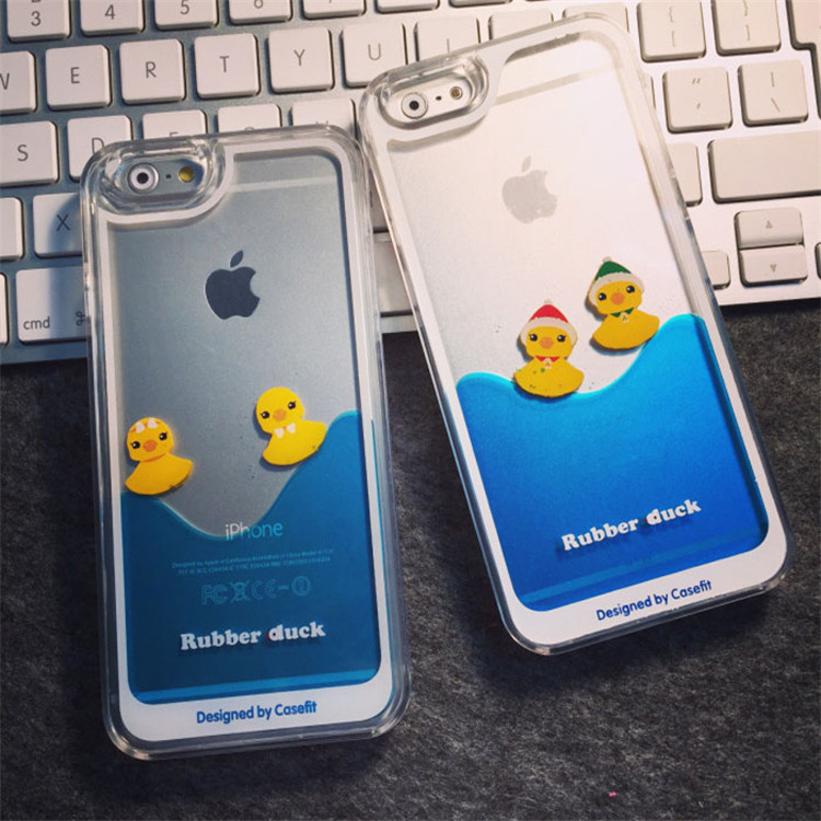 新款iPhone6流沙鴨子手機殼 蘋果6 Plus小黃鴨子手機保護套大黃鴨批發・進口・工廠・代買・代購