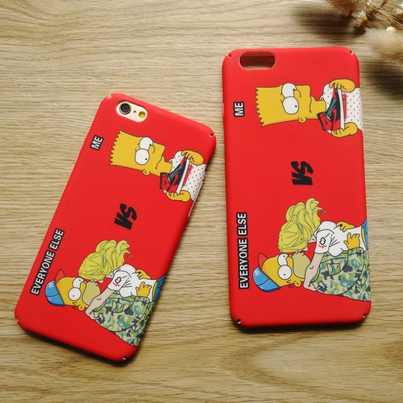 辛普森全包款iphone6s蘋果手機殼 6plus手機保護套 磨砂硬殼混批批發・進口・工廠・代買・代購