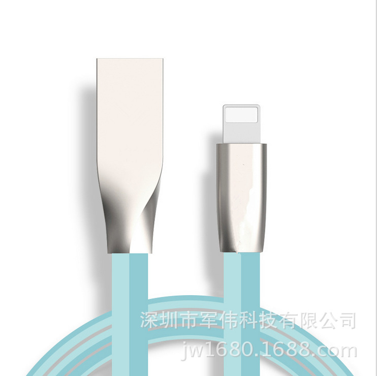 新品鋅合金蘋果iphone5s6數據線 創意Lightning介面菱形充電線1M批發・進口・工廠・代買・代購