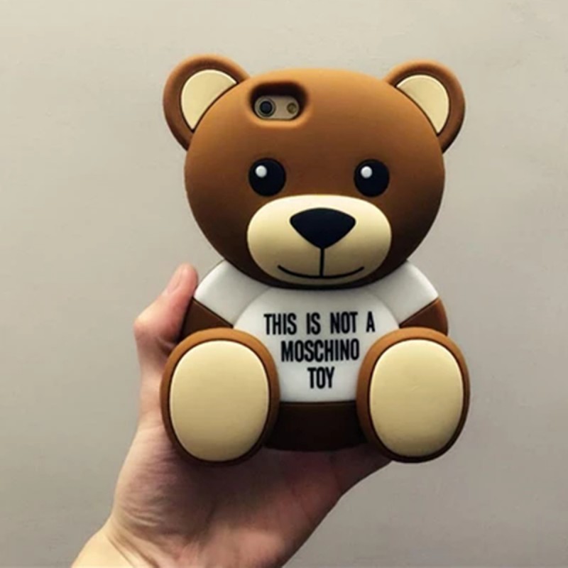 新款moschino小熊iphone7手機殼蘋果7plus泰迪熊立體矽膠保護套批發・進口・工廠・代買・代購