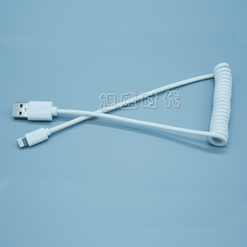 iPhone5/5S/6plus彈簧數據線i5伸縮線 蘋果數據線 ipad車載充電線工廠,批發,進口,代購