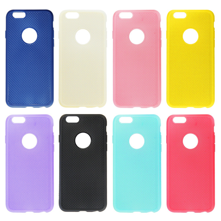 廠傢現貨新款 iphone6 4.7TPU超薄網格散熱手機殼防潮散熱手機套批發・進口・工廠・代買・代購