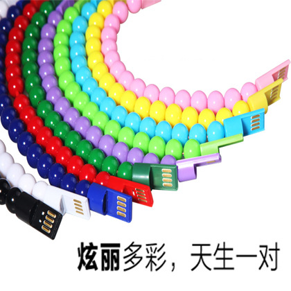 佛珠手鐲數據線 蘋果iPhone5/6手環數據線 數據線 珠子手環數據線工廠,批發,進口,代購