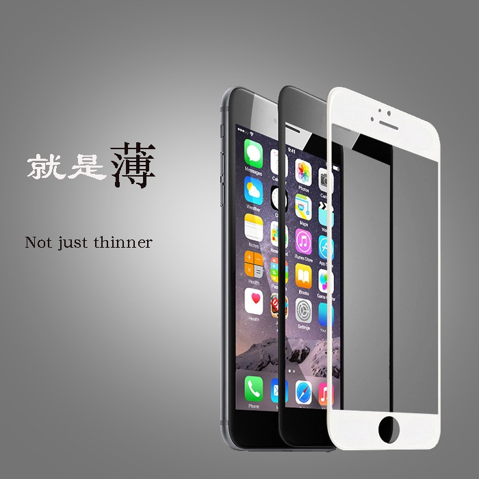 蘋果6S鋼化膜iPhone6鋼化膜6Plus絲印前膜5.5寸4.7寸全覆蓋鋼化膜批發・進口・工廠・代買・代購
