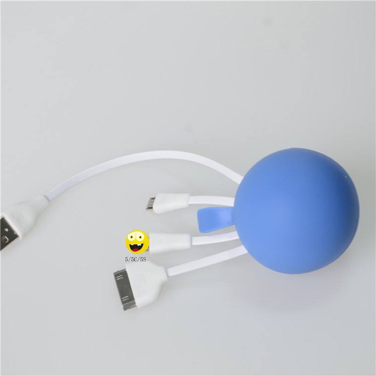 廠傢直銷 多功能數據線 手機充電線 iPhone5/6專用數據圓球一拖三批發・進口・工廠・代買・代購