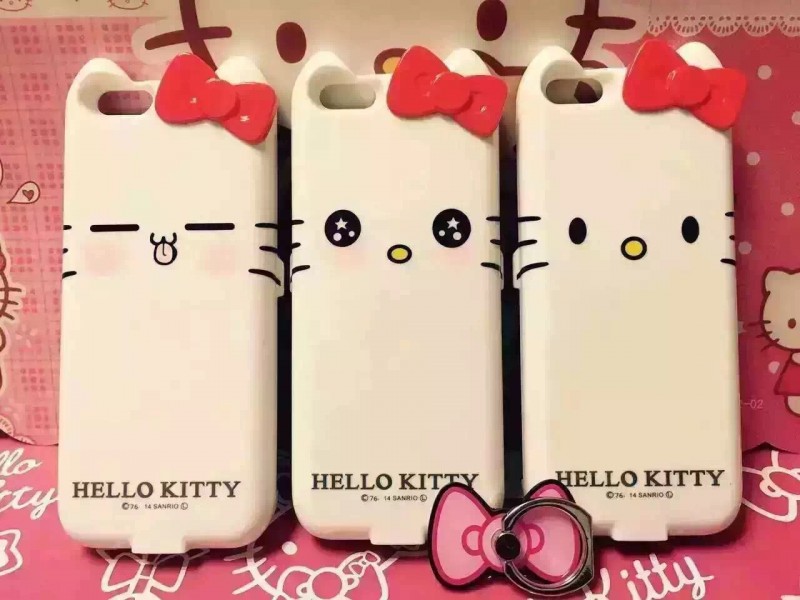 hello kitty移動電源蘋果6充電寶卡通kt貓背夾電池iphone6s plus工廠,批發,進口,代購
