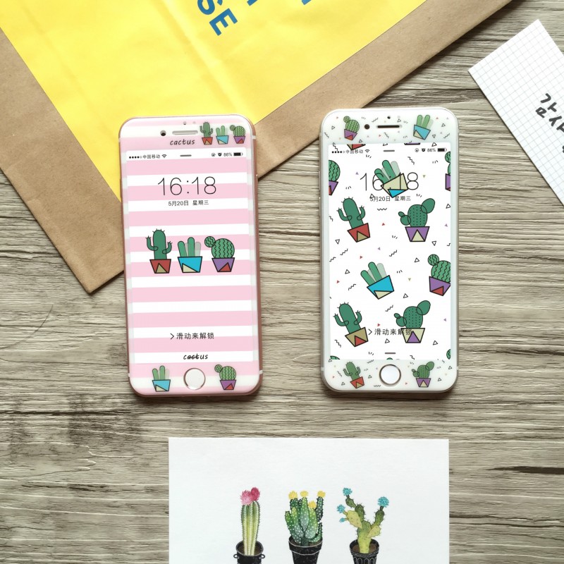 新款適用於iPhone 7 plus蘋果6s 3D弧麵鋼化膜手機保護膜一件起拍工廠,批發,進口,代購