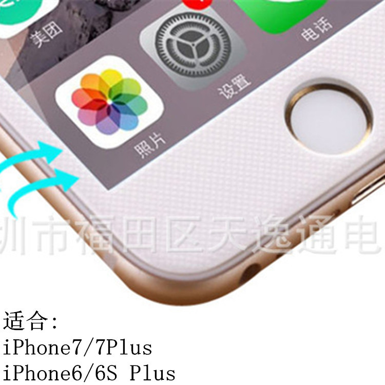 iPhone7Plus格子紋3D曲麵碳纖維鋼化玻璃彩膜 蘋果6s全覆蓋保護膜工廠,批發,進口,代購