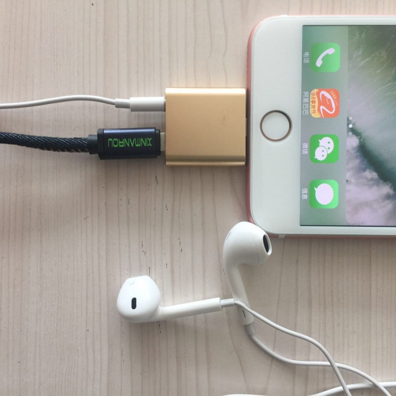 蘋果7耳機轉接頭lightning轉3.5MM連接線iPhone7耳機轉接線可充電批發・進口・工廠・代買・代購