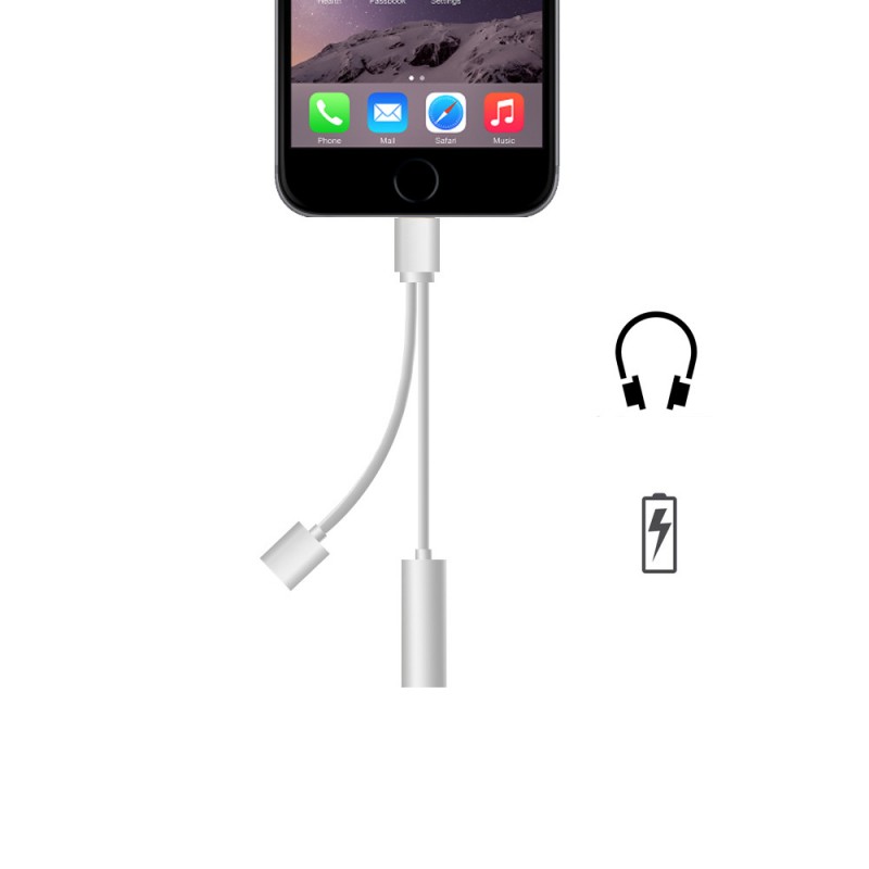 iPhone7耳機充電轉接頭蘋果耳機lightning轉接線轉3.5mm蘋果通用工廠,批發,進口,代購
