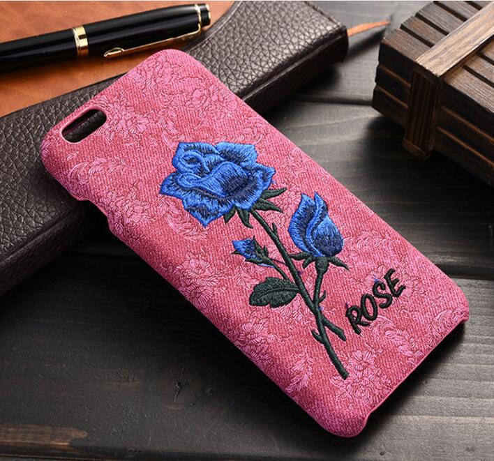 蘋果7 IPhone6/s plus 佈藝 刺繡玫瑰 手機皮套 iphone7 保護套工廠,批發,進口,代購