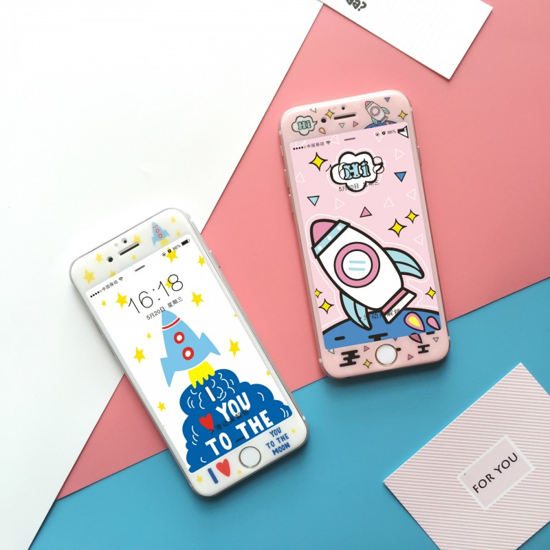 新款適用於iPhone 7 plus蘋果6s 3D曲麵鋼化膜手機保護膜一件起拍工廠,批發,進口,代購