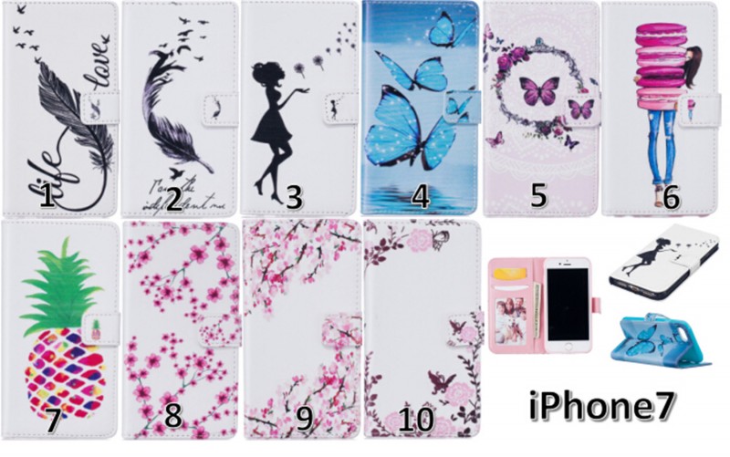 新款簡約iPhone7手機皮套蘋果7plus羽毛 秘密花園 馬卡龍女孩皮套批發・進口・工廠・代買・代購