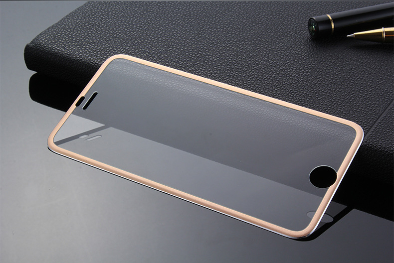 6Splus全屏鋼化膜曲麵鈦合金保護膜iphone6S全覆蓋鋼化玻璃膜蘋果工廠,批發,進口,代購