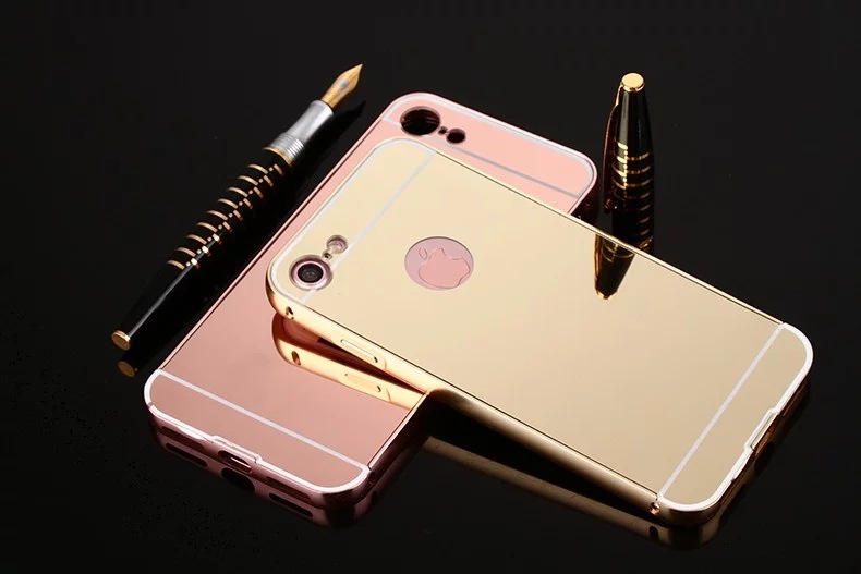 iPhone7PLUS手機殼 蘋果6s 4S/5C手機殼電鍍鏡麵金屬邊框後蓋背板工廠,批發,進口,代購
