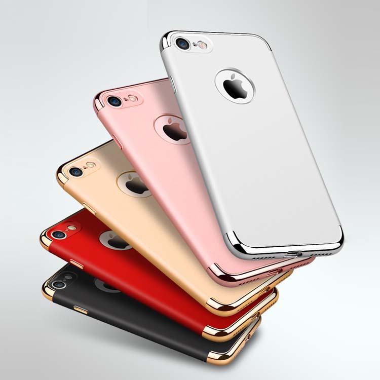 新款蘋果7手機殼iphone7電鍍3合1保護套蘋果7plus磨砂簡約潮男殼工廠,批發,進口,代購