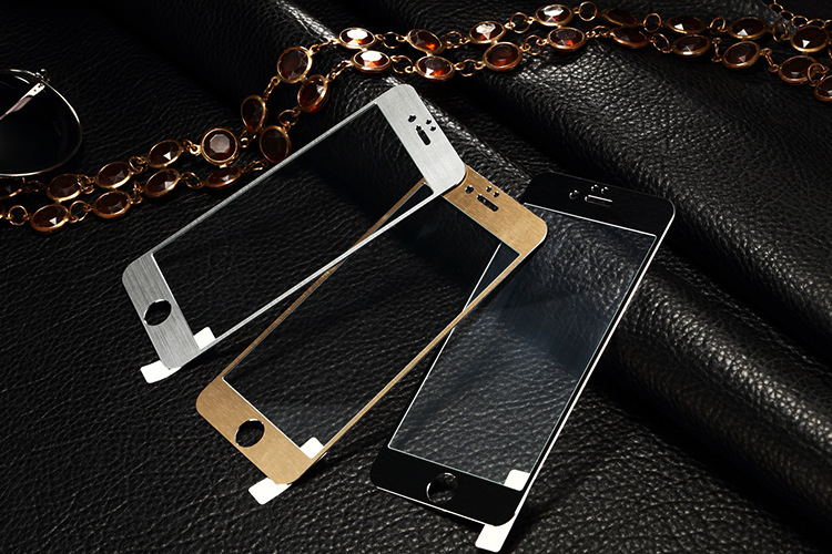 新款蘋果6鋼化玻璃膜 玻璃防爆膜iPhone6全屏覆蓋膜鋁合金拉絲膜工廠,批發,進口,代購