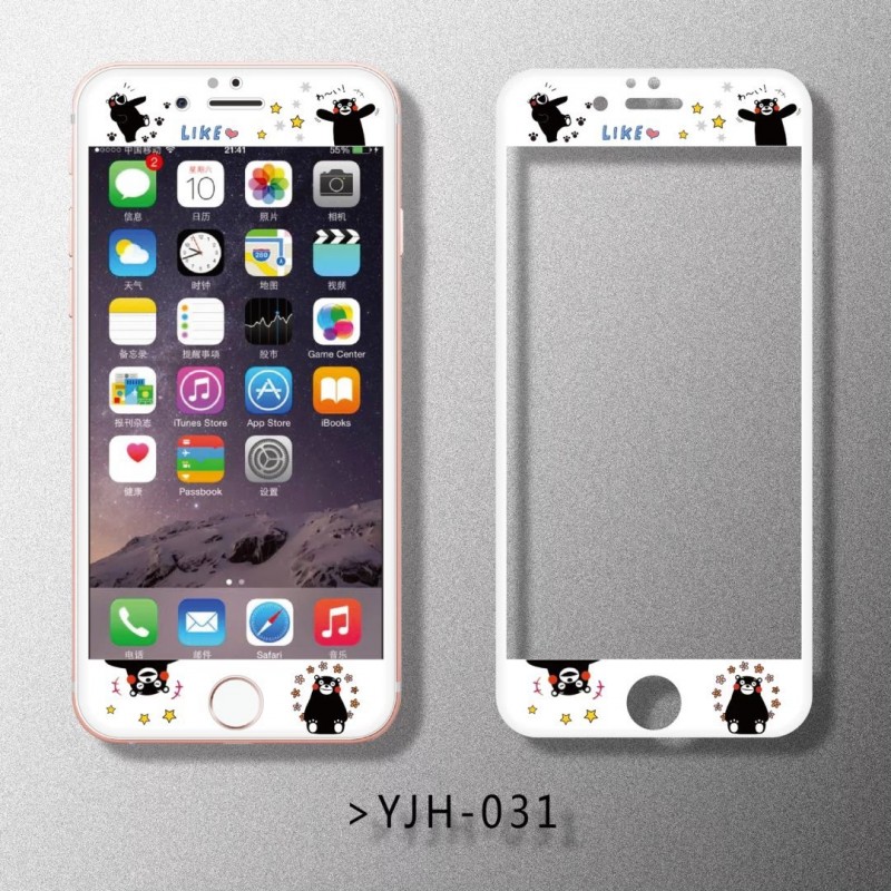 蘋果6s鋼化膜iphone6splus前膜全屏覆蓋卡通軟邊鋼化玻璃膜防爆膜工廠,批發,進口,代購