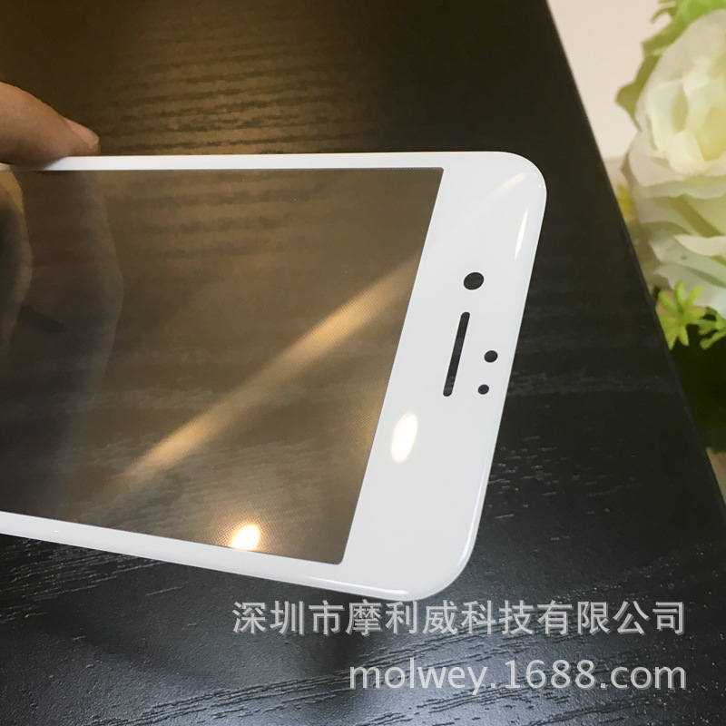 蘋果7 3D曲麵軟邊碳纖維光麵鋼化膜iPhone7 plus全屏鋼化玻璃膜批發・進口・工廠・代買・代購