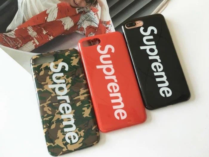 supreme潮牌 iphone7plu紅底白字手機殼 蘋果7G迷彩手機保護套工廠,批發,進口,代購