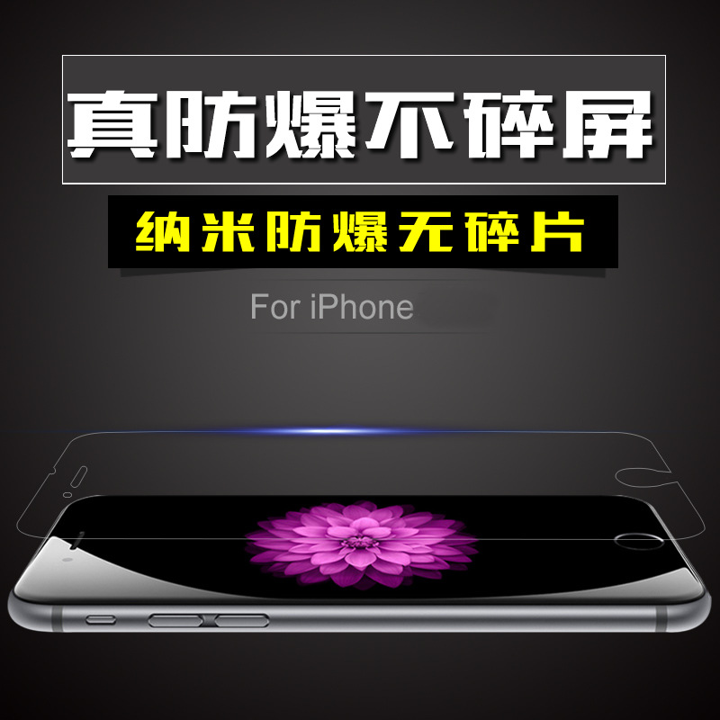 一件代發 蘋果軟性納米防爆膜 進口iphone6手機保護鋼化膜 玻璃膜工廠,批發,進口,代購