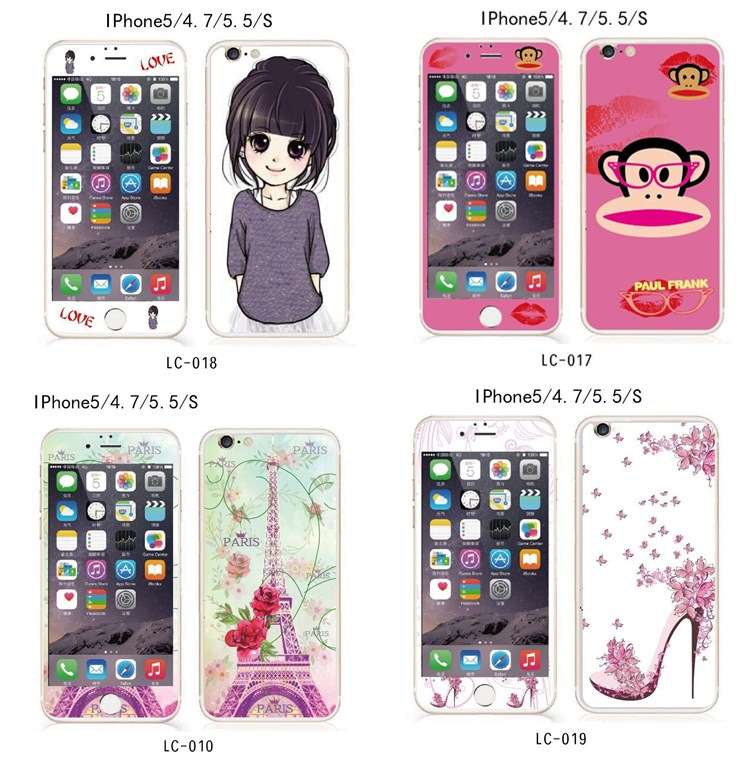 新品推薦 蘋果手機鋼化玻璃膜 iphone6卡通鋼化膜ip6plus卡通貼膜批發・進口・工廠・代買・代購