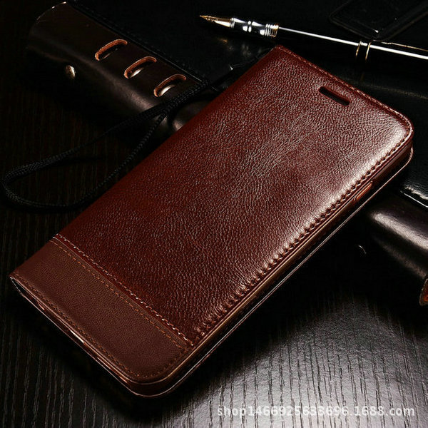 新款iphone7瘋馬紋小牛皮拼接保護套4.7寸多插卡磁鐵吸合掛繩皮套工廠,批發,進口,代購