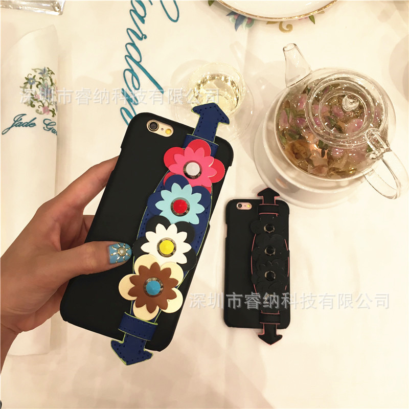 歐美大牌碎花小雛菊手腕帶蘋果6s手機殼iphone7plus保護套新款批發・進口・工廠・代買・代購