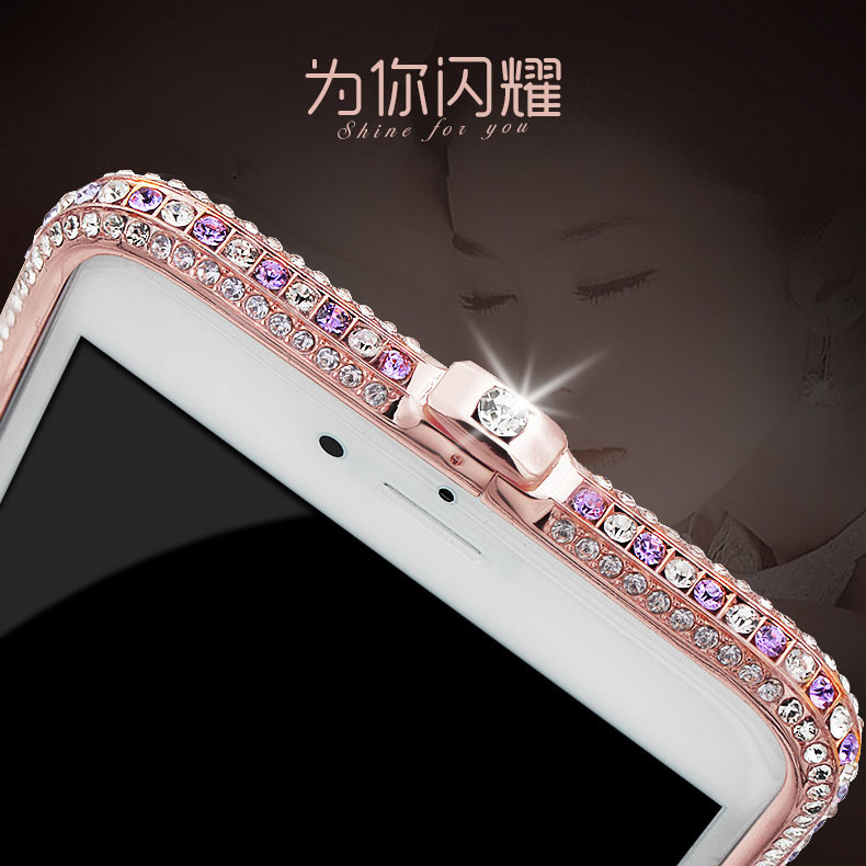 iphone6鑲鉆邊框蘋果iphone7手機殼金屬奢華手機套水鉆邊框女批發・進口・工廠・代買・代購