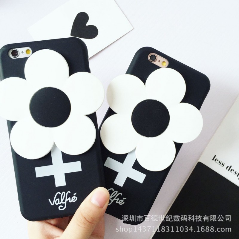 新款小白花iPhone7手機殼 簡約valfre蘋果6s保護套掛繩矽膠軟殼工廠,批發,進口,代購
